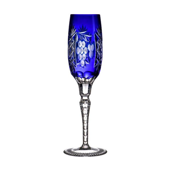 Val Saint Lambert Kaleido Light Blue Champagne Flute - Ajka Crystal