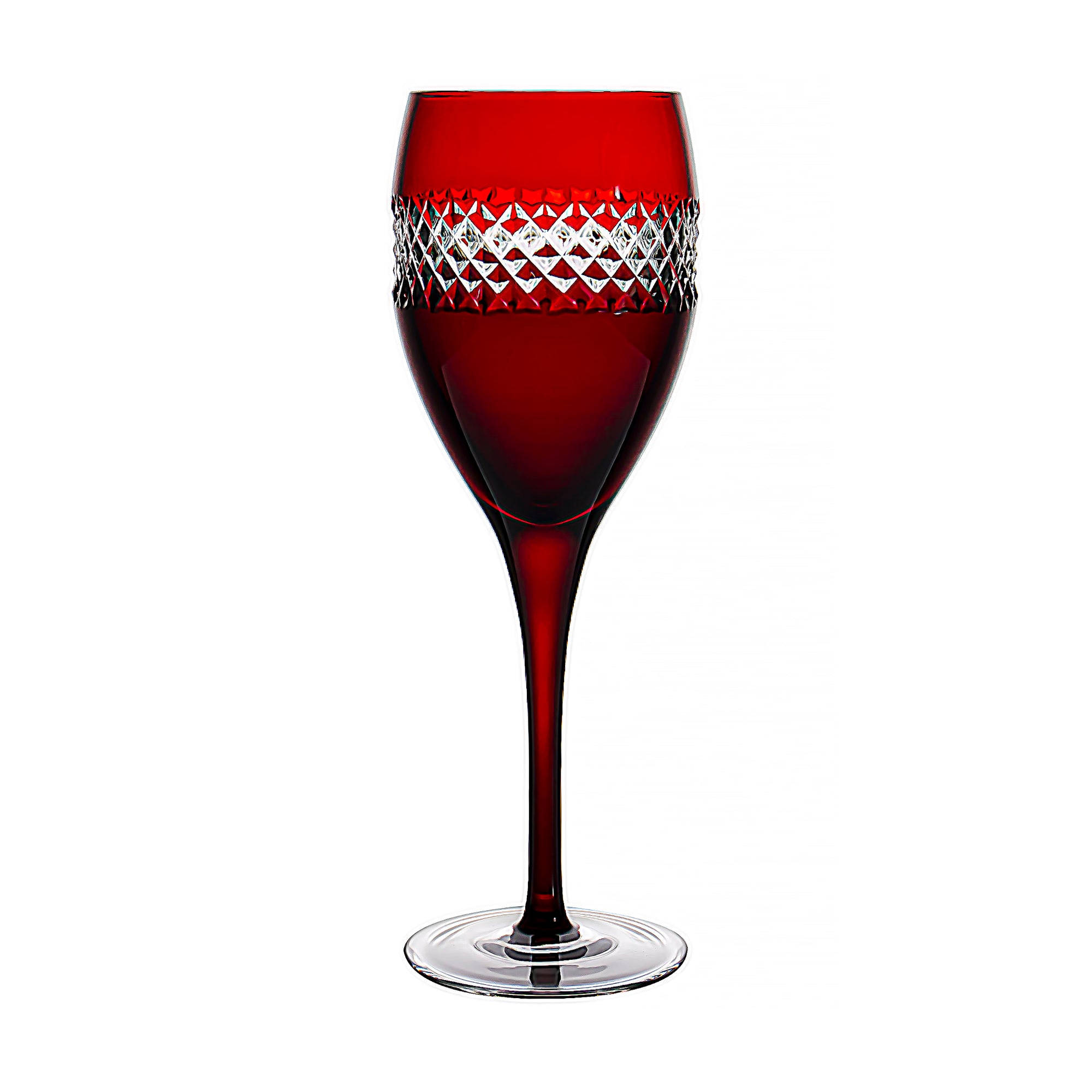 Fabergé Na Zdorovye Ruby Red Martini Glass - Ajka Crystal
