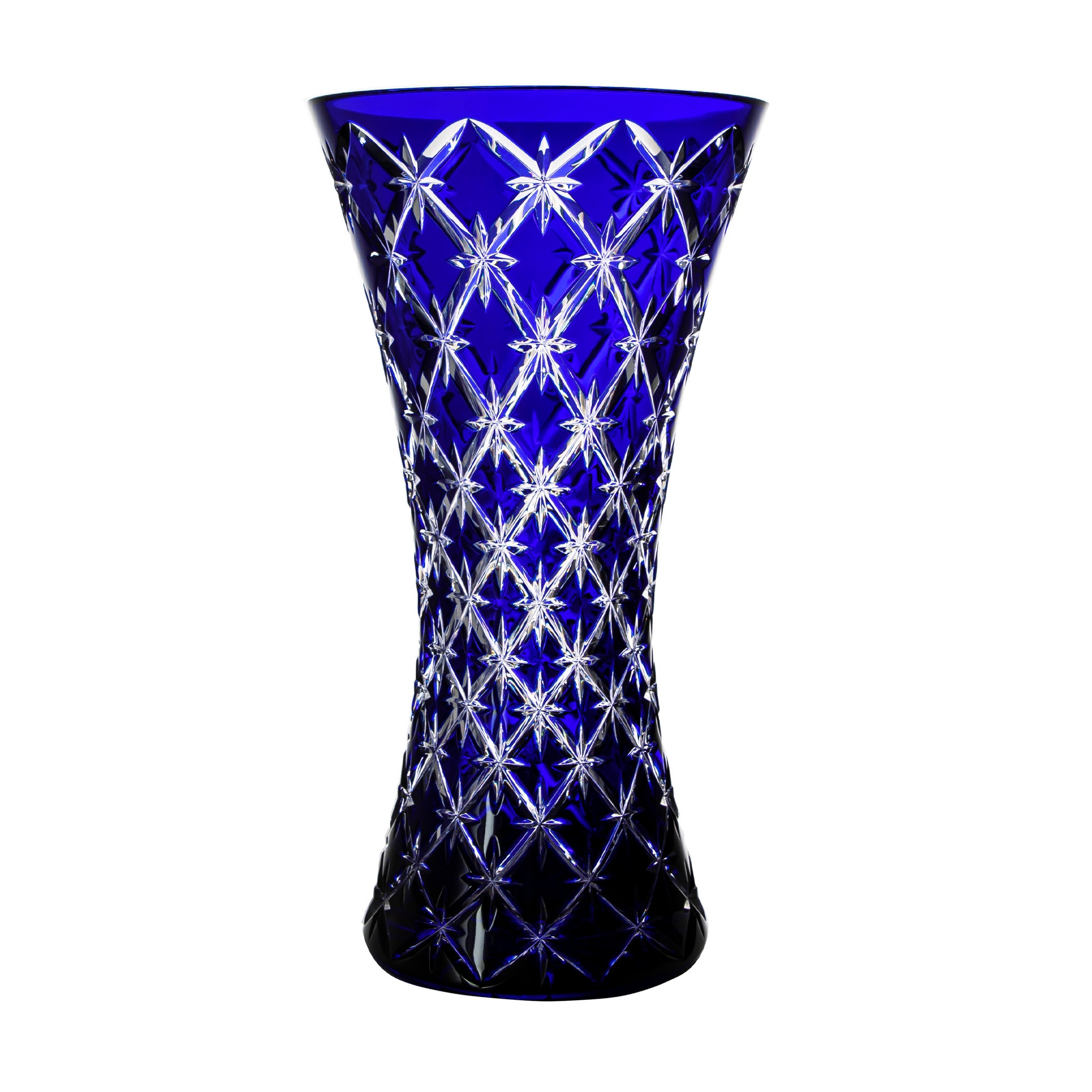 Stars Blue Vase 11.8 in