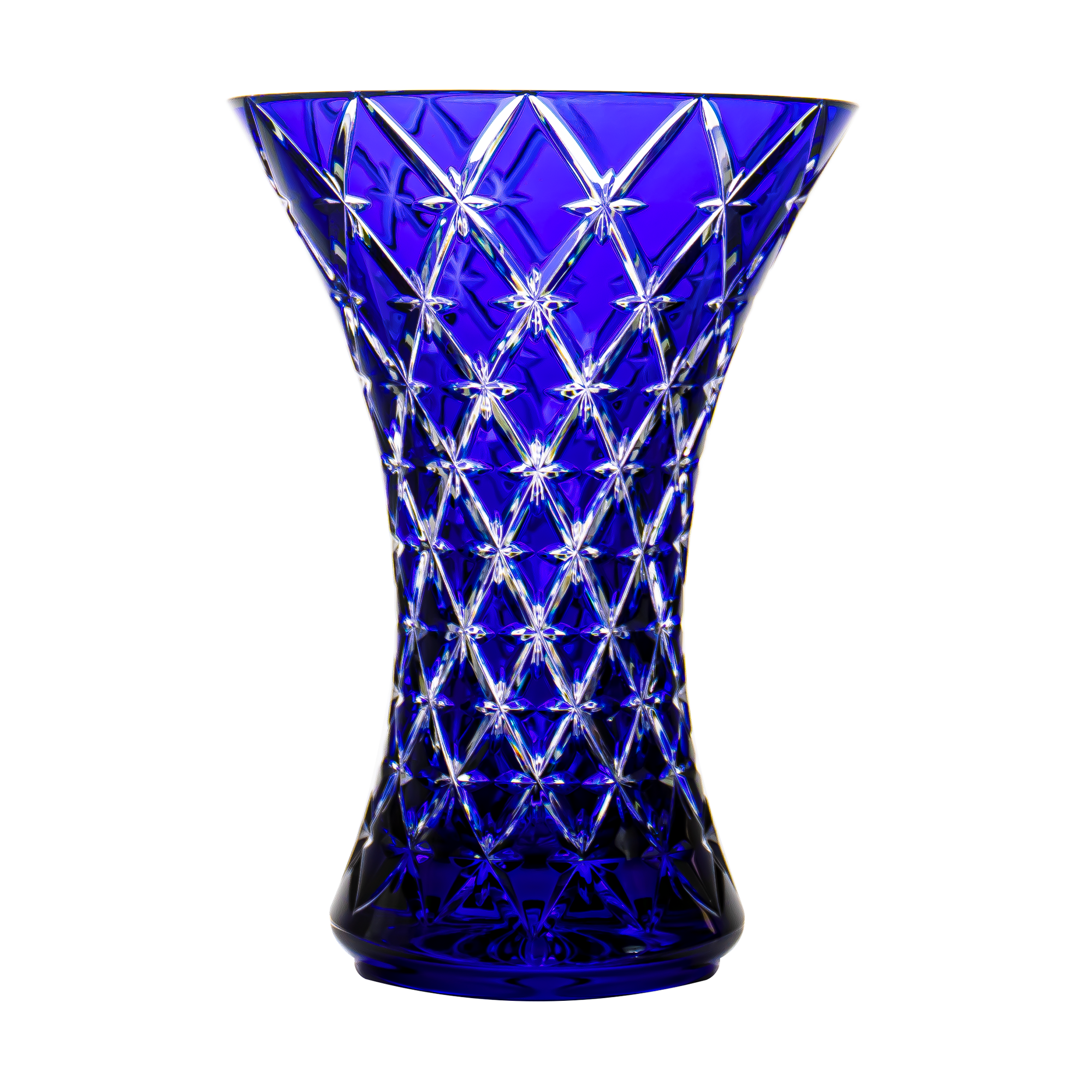 Stars Blue Vase 7.9 in