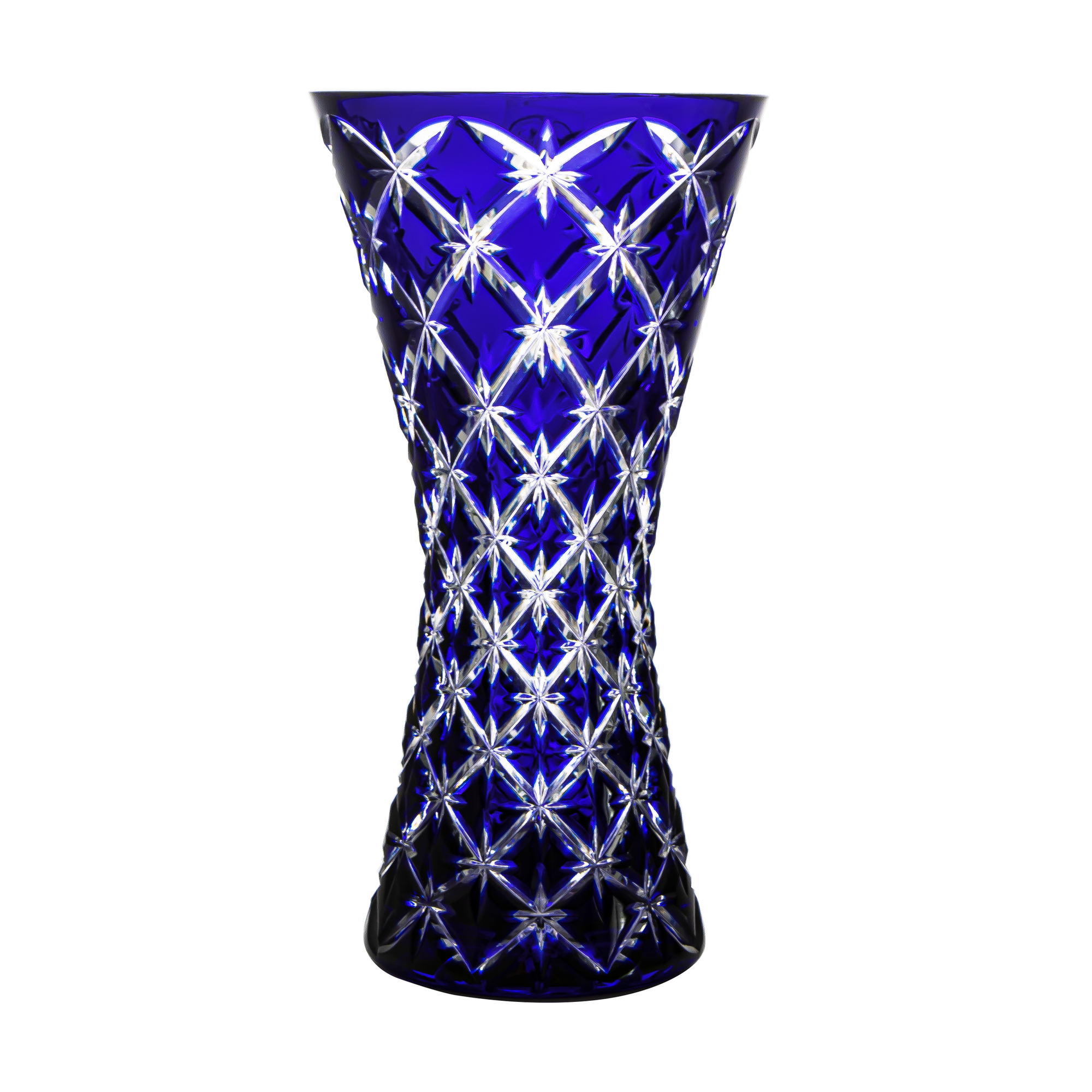 Stars Blue Vase 7.9 in