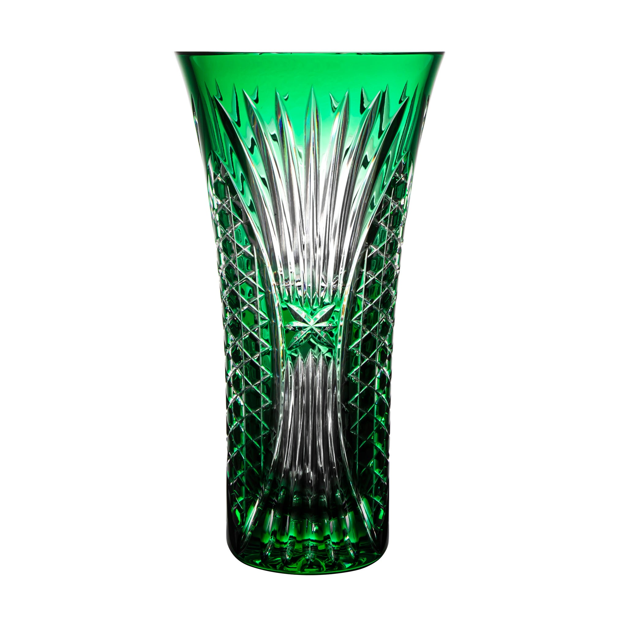 Estee 綠色花瓶11.8 英寸- Ajka Crystal