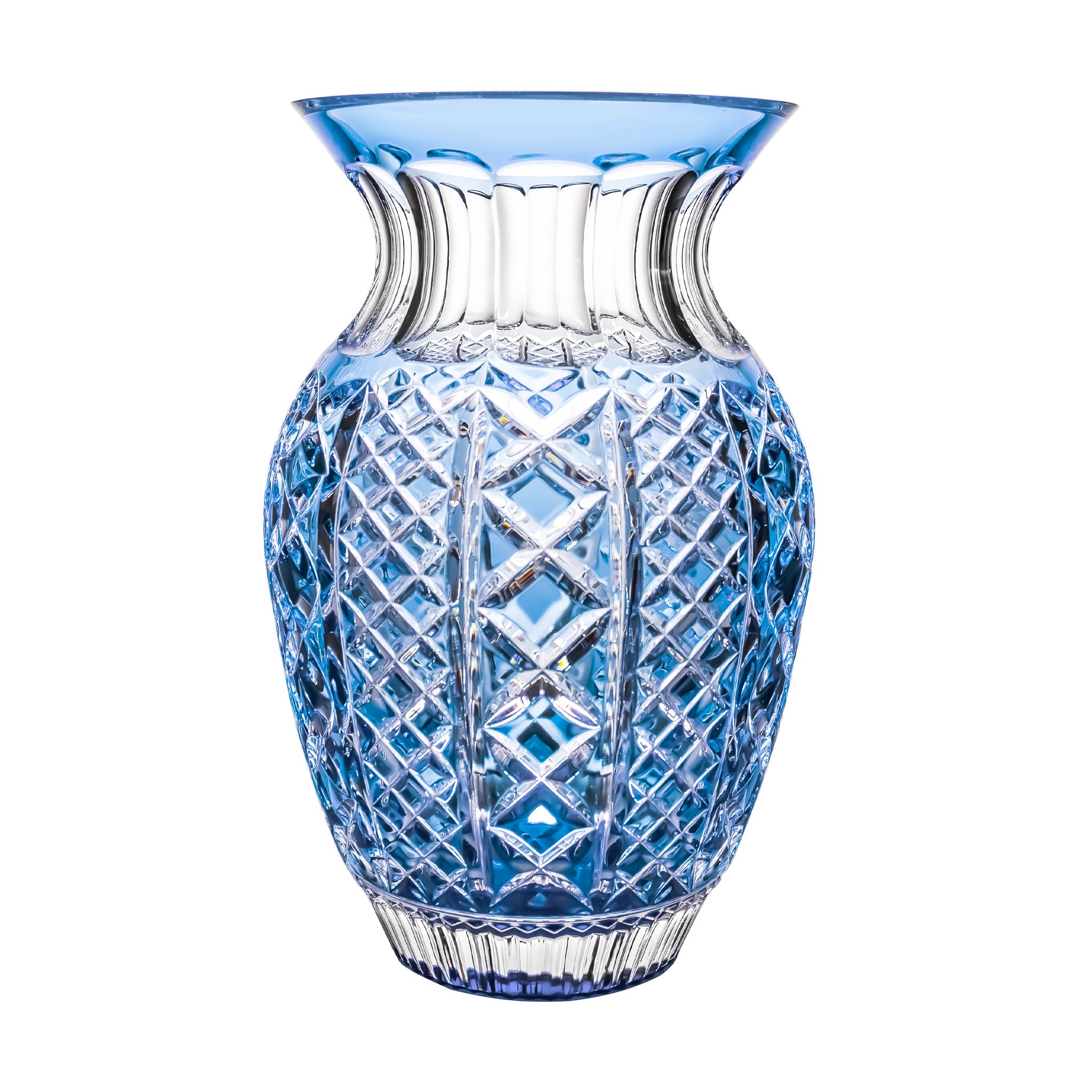 Waterford Fleurology Molly Light Blue Vase 11.8 in - Ajka Crystal