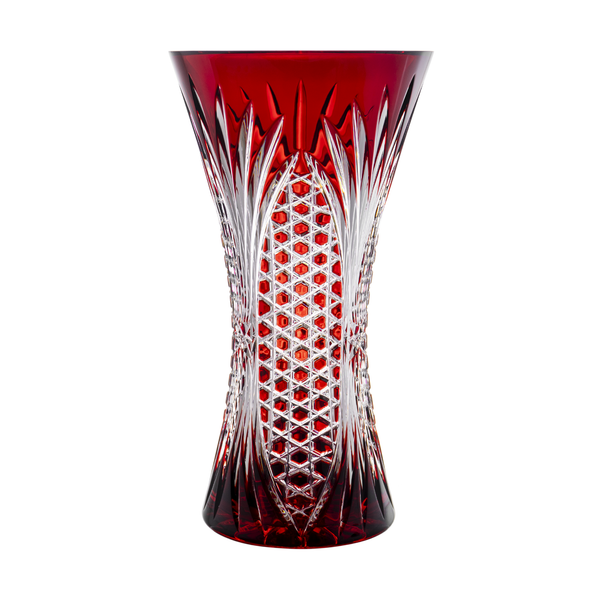 Estee Ruby Red Vase 11.8 in - Ajka Crystal
