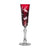 Butterfly Ruby Red Champagne Flute