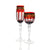 Set of Versace Gala Prestige Medusa Ruby Red Small Wine Glass &amp; Champagne Flute