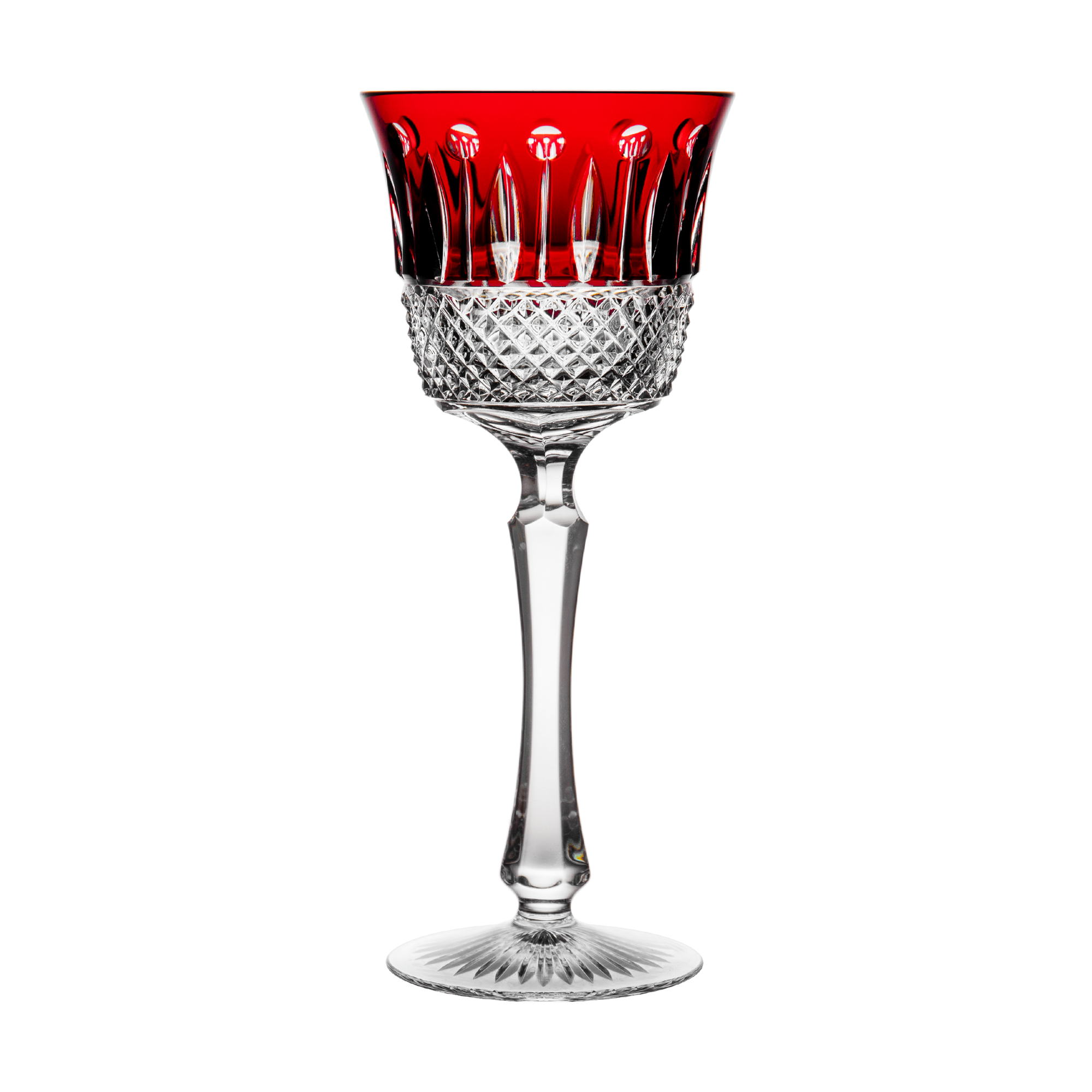 Cristal de Paris Yvan Ruby Red Large Wine Glass