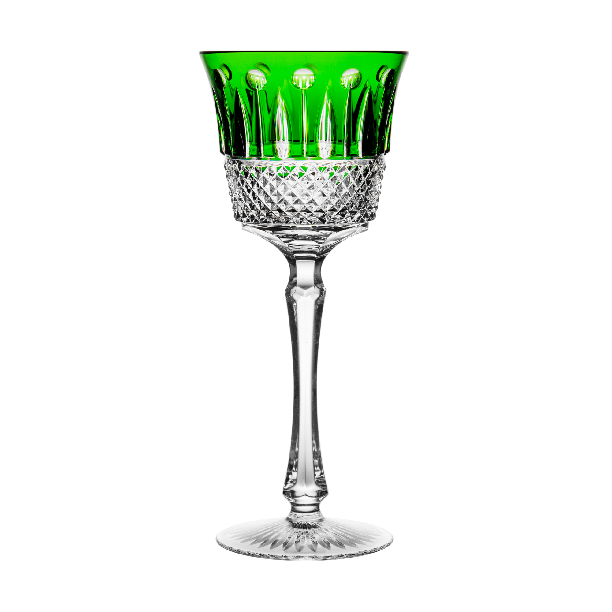 Cristal de Paris Yvan Green Large Wine Glass