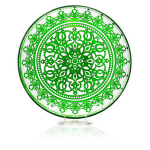 Green Cameo Plate 12.6 in
