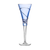 Birks Crystal Silver Ribbon Light Blue Champagne Flute