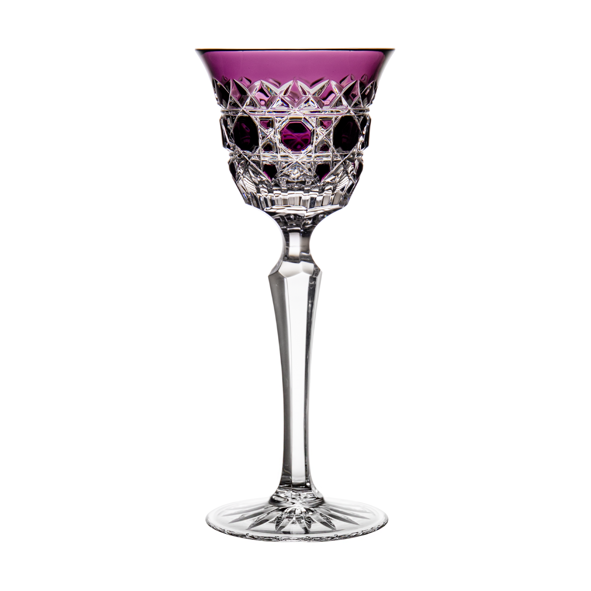 Val Saint Lambert Riquewihr Purple Small Wine Glass