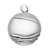 Silver Ribbon Frosty Ball Ornament 2.8 in