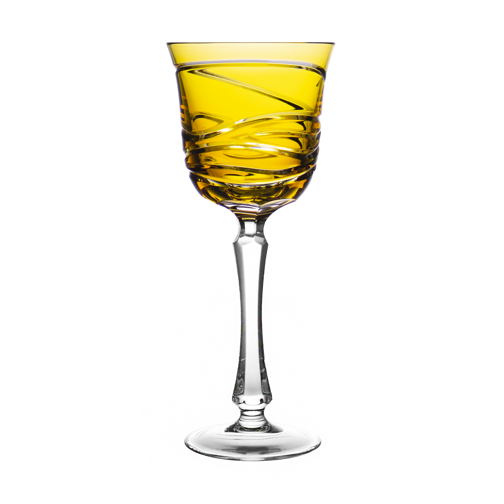 Birks Crystal Silver Ribbon Golden Water Goblet