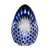 Russian Court Blue Egg Paperweight 3.9 in