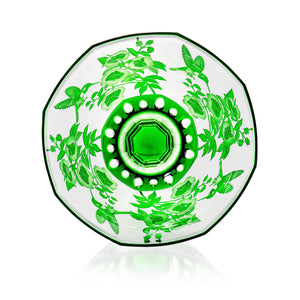 Hummingbird Green Cameo Bowl 9.4 in