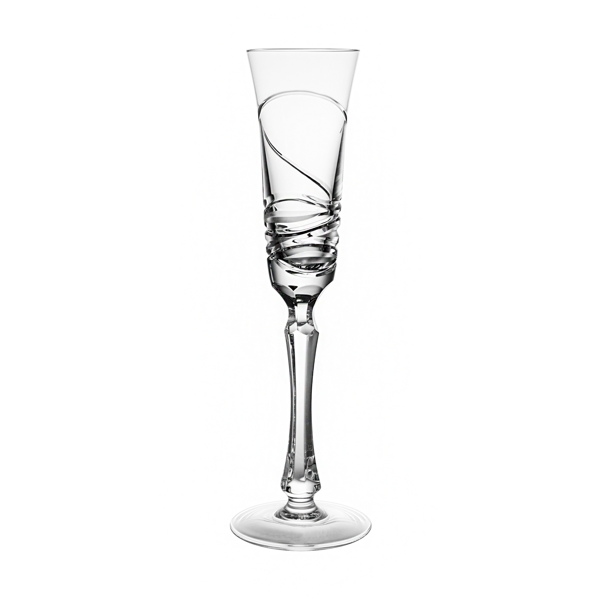 Birks Crystal Silver Ribbon Champagne Flute