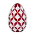 Easter Double Cased Ruby Red and White Egg Paperweight 4.7 in