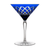 Fabergé Athenee Blue Martini Glass