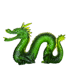 壺　グリーン龍 緑の龍 - Ajka Crystal