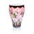 Ajka Crystal Wild Rose Double Cased Golden Red and Green Vase 19.7 in