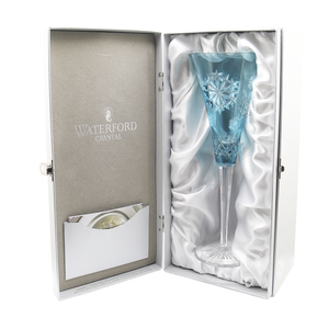 Waterford Snowflake Wishes ‘2018 Happiness’ Turquoise Champagne Flute