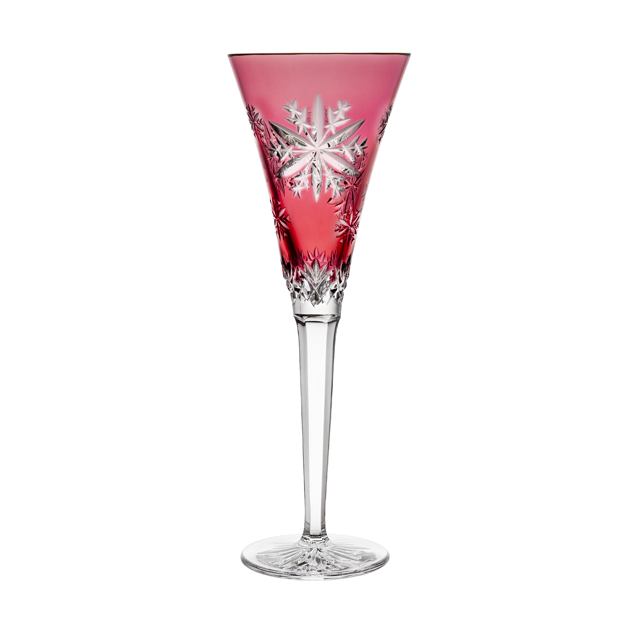 Waterford Crystal Snowflake discount 2011 Wishes Joy Ruby Red Champagne Flute Glass