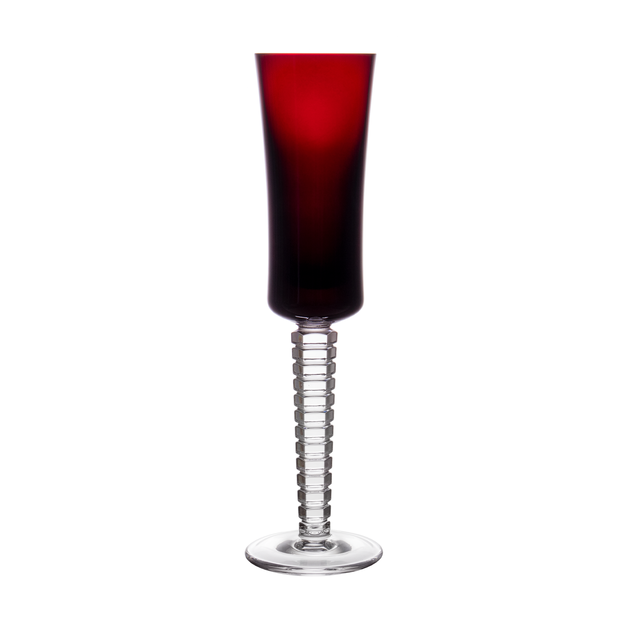Cristal de Sèvres Vertigo T101 Ruby Red Champagne Flute