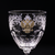 Ajka Crystal Double-Headed Eagle Goblet with Golden Emblem