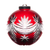 Winter Wonderland Frosty Ruby Red Ball Ornament 2.9 in