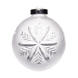 Snow Crystals Frosty Ball Ornament 2.9 in