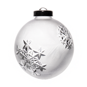 Snow Crystals Frosty Ball Ornament 2.9 in