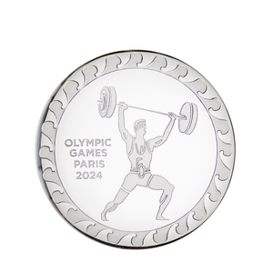 Paris 2024 Olympics ‘Weightlifter’ Papiergewicht 3.3 Zoll