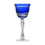 Birks Crystal Silver Ribbon Blue Small Wine Glass