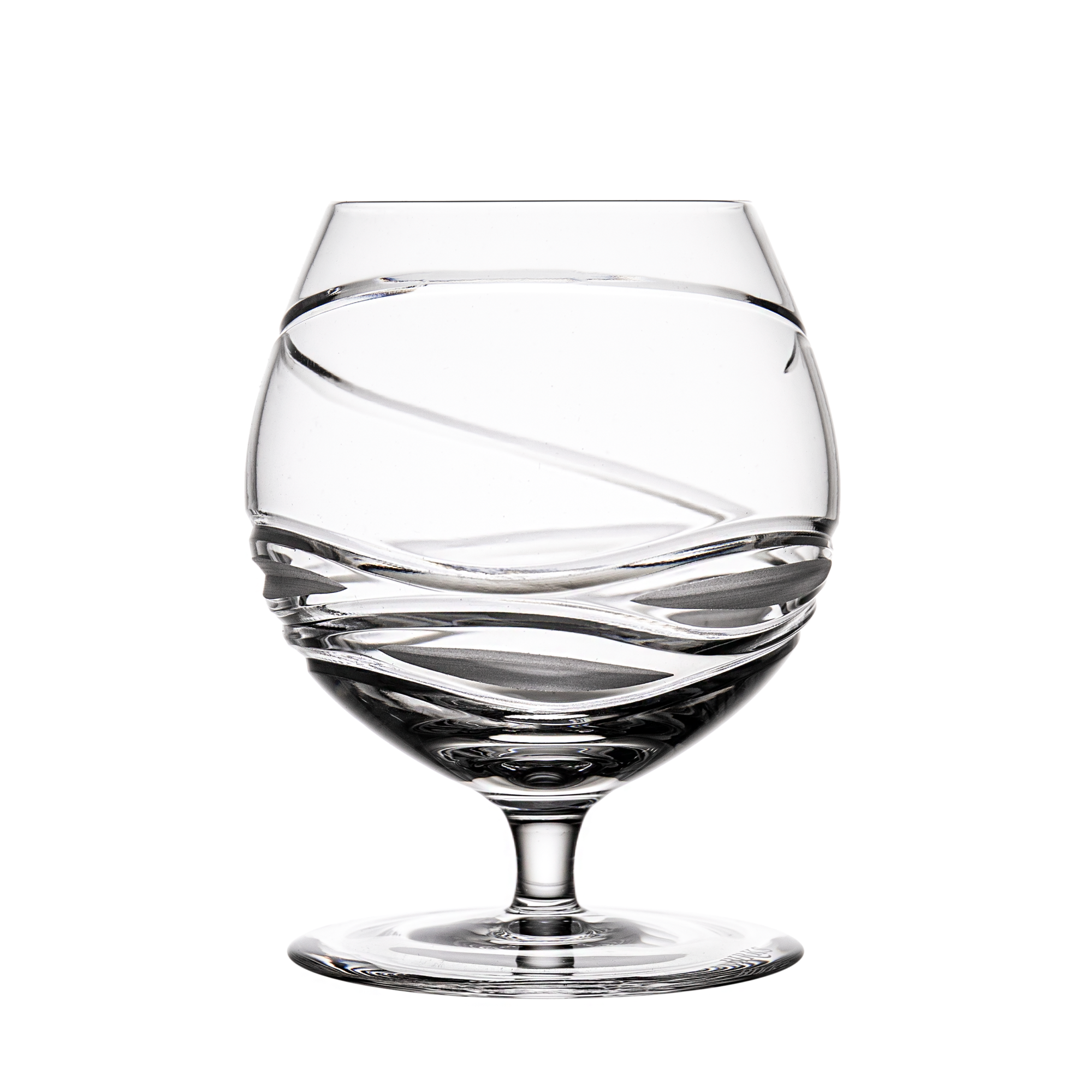 Birks Crystal Silver Ribbon Brandy Glass