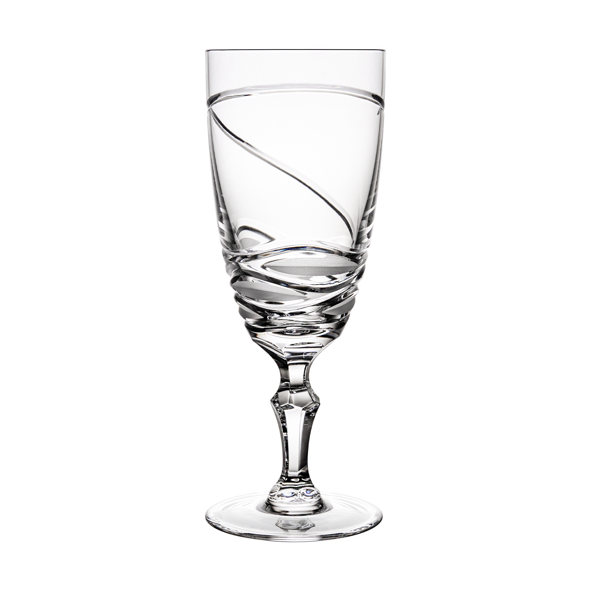 Birks Crystal Silver Ribbon Iced Beverage Goblet