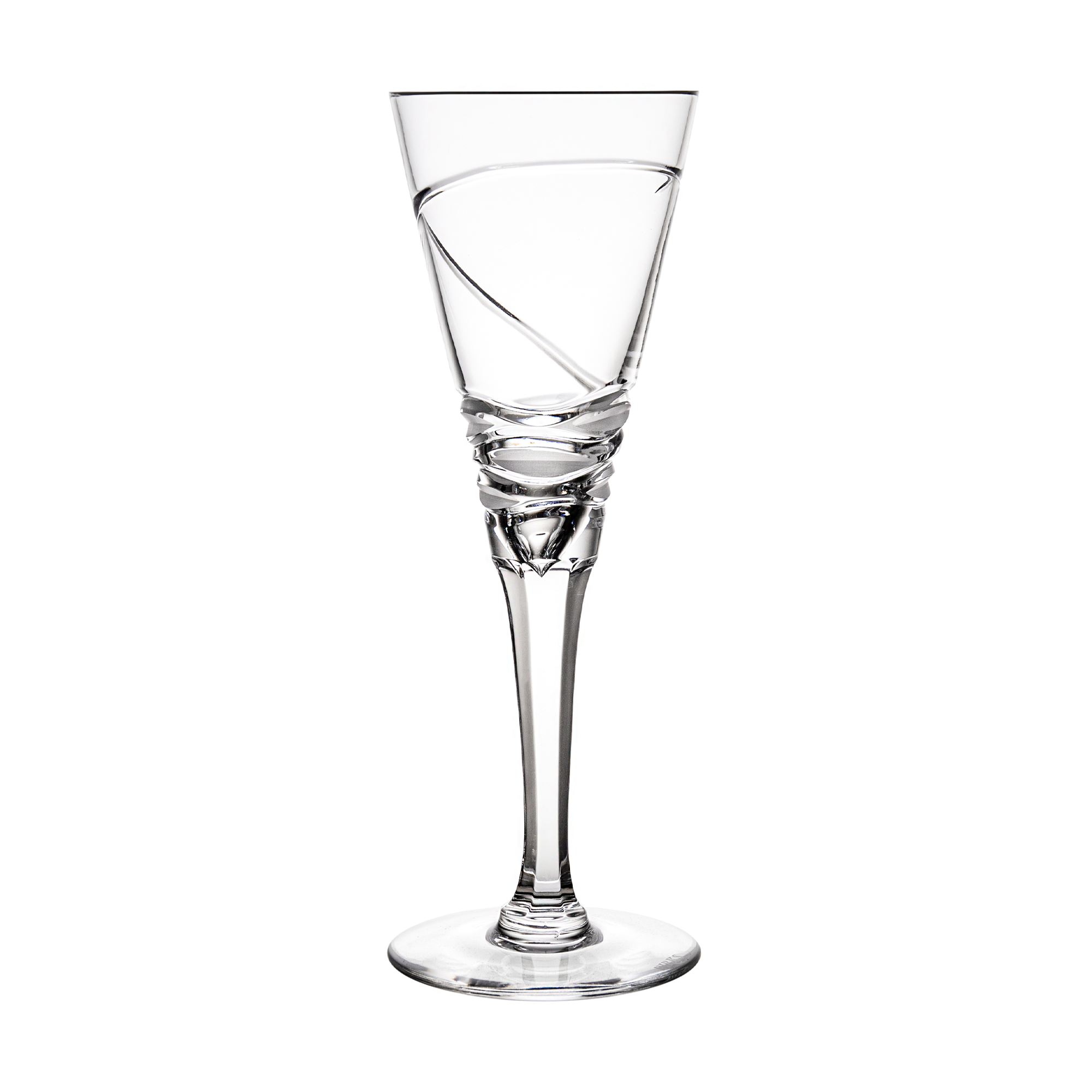 Birks Crystal Silver Ribbon Champagne Flute