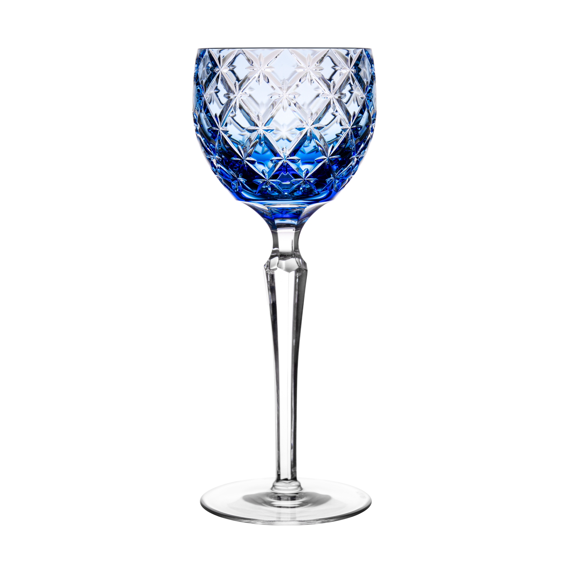 Stars Light Blue Wine Glass