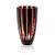 Ajka Crystal Geometry II Double Cased Black Ruby Red Vase 10.2 in