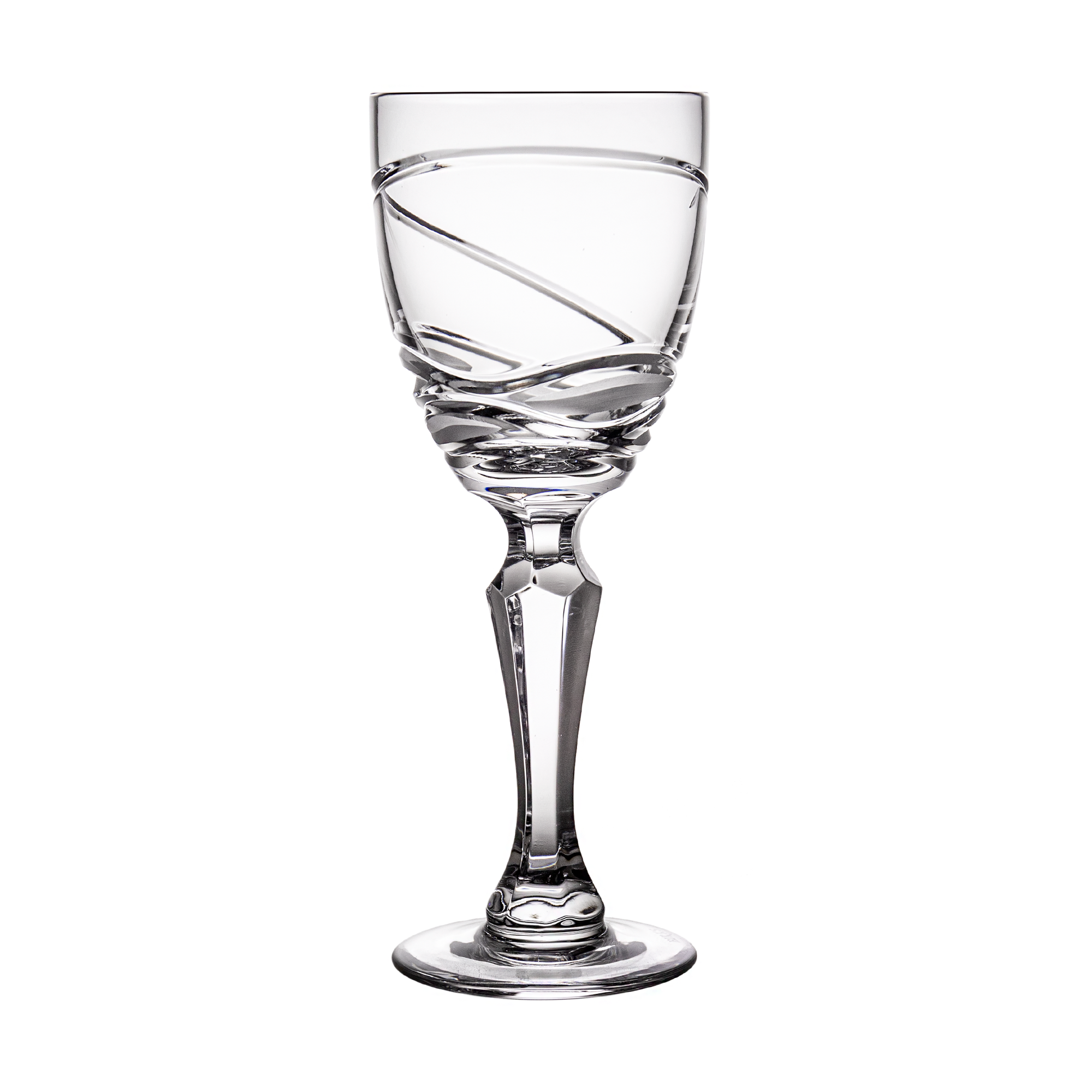 Birks Crystal Silver Ribbon Wine Glass