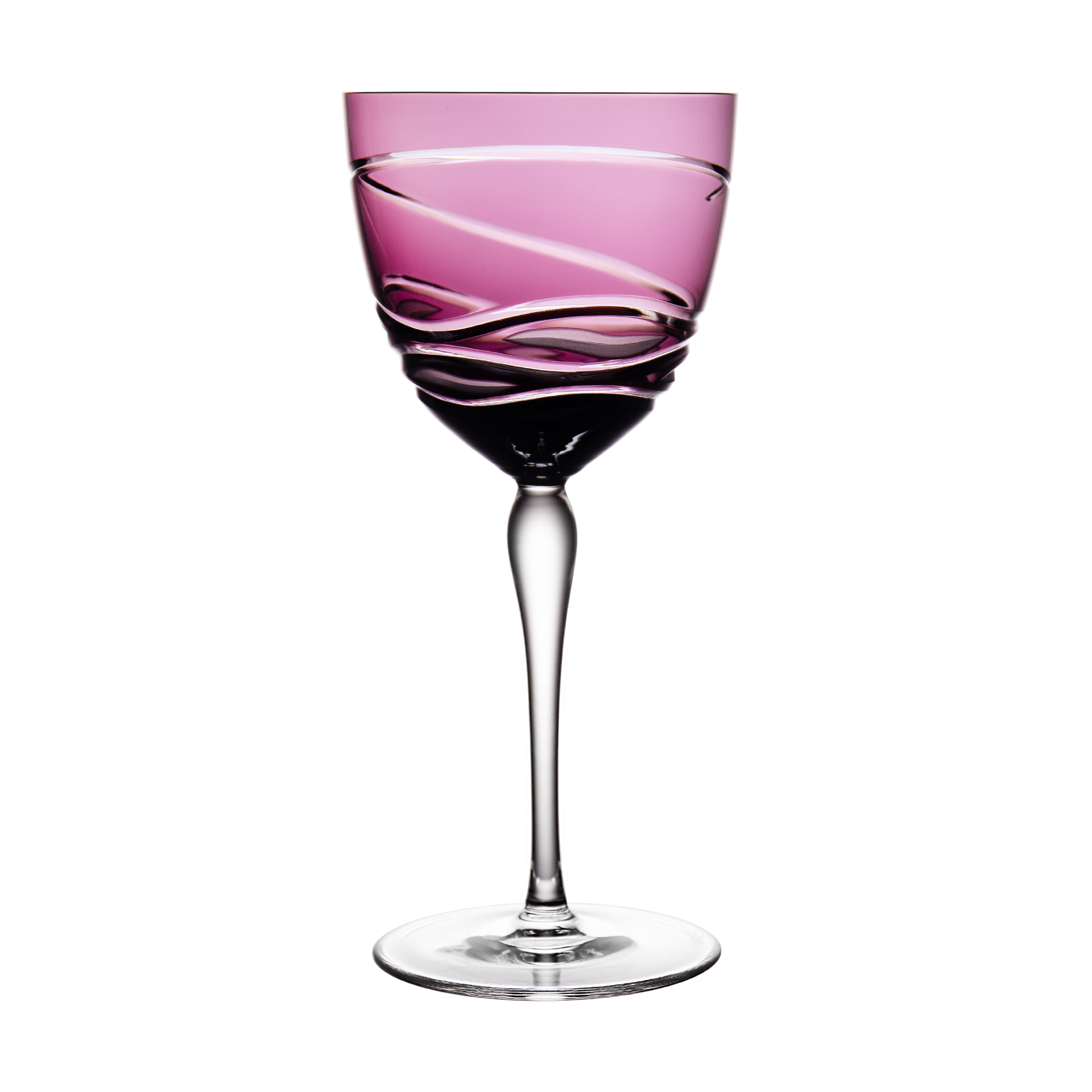 Birks Crystal Silver Ribbon Purple Water Goblet