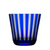 Rotter Glas Streifen Blue Old Fashioned