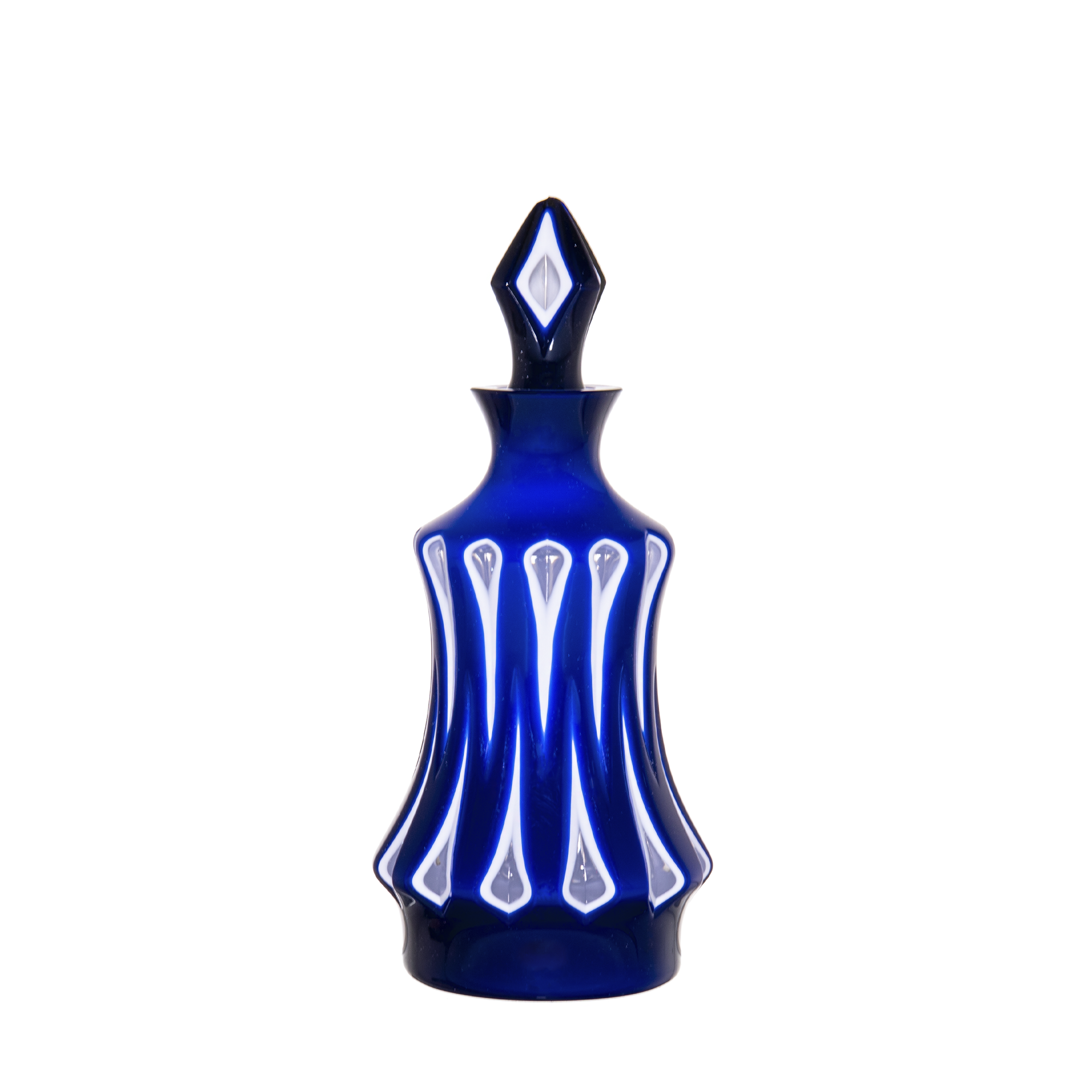 Double Cased Blue - White Perfume Bottle 3 oz