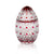 Ajka Crystal Silk Golden Red Egg Box 7.9 in