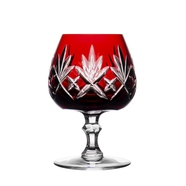 Fabergé Odessa Ruby Red Brandy Glass 3rd Edition Ajka Crystal