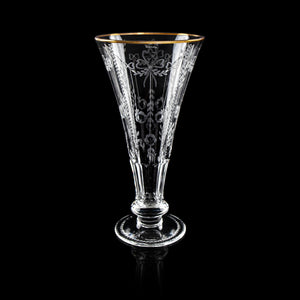 Fabergé Gatchina Vase with Gold Rim 9.1 in