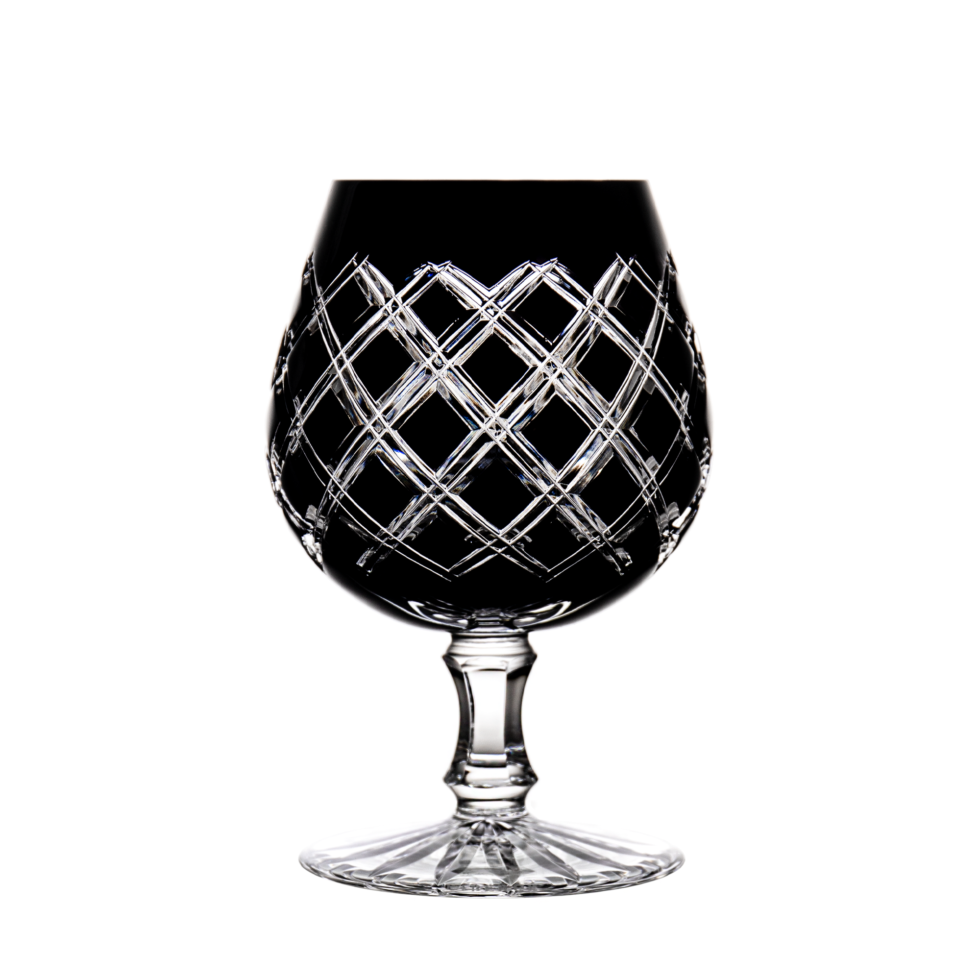 Fabergé Athenee Black Brandy Glass