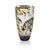 Ajka Crystal Savannah Double Cased Black and Golden Vase 9.8 in