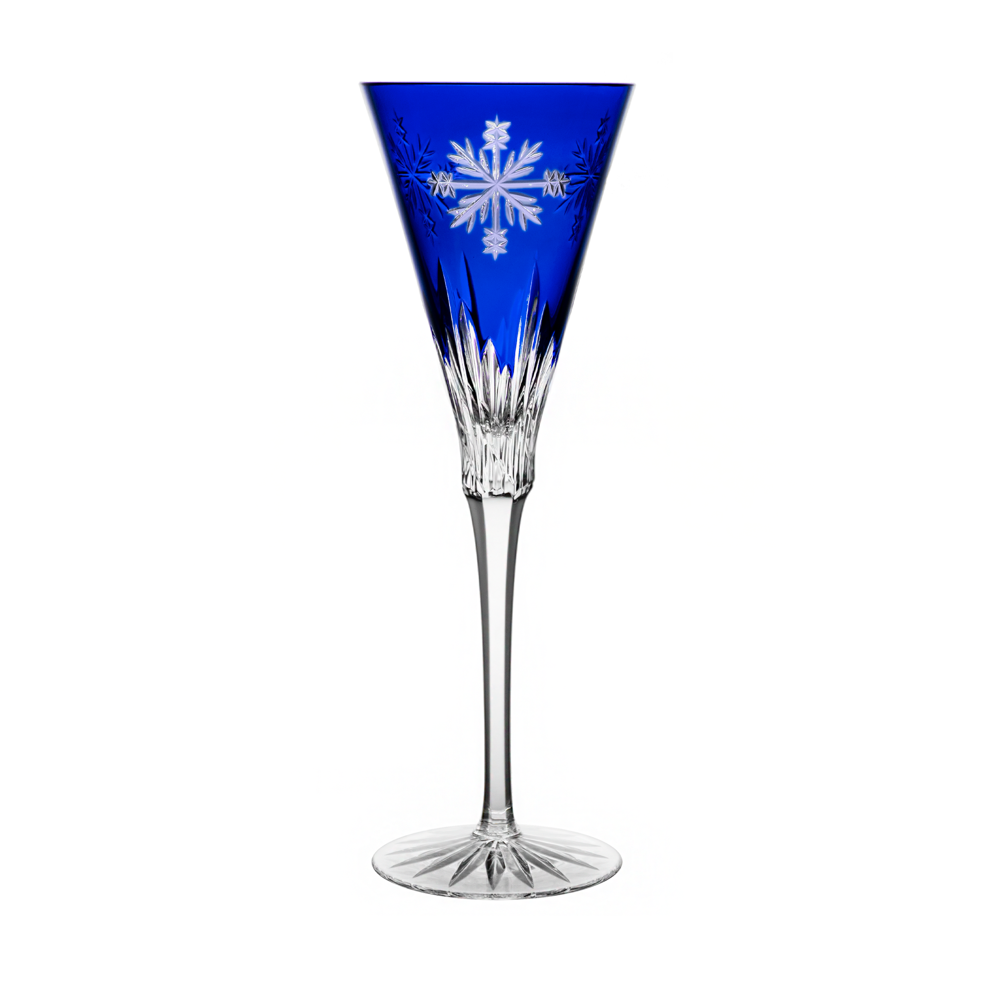 Birks Crystal Fidelity Blue Champagne Flute