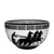 Olympics Chariot Double Cased Black Bowl 7.9 in