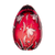 Snow Lily Ruby Red Egg Paperweight 4.7 in